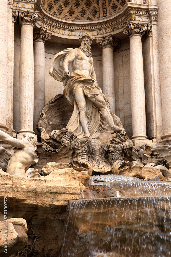 Roma, Italy - October 04, 2017: The Fontana di Trevi, Rome, Italy.