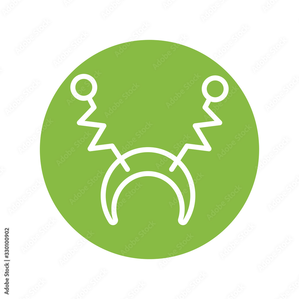 headband with antennas line style icon