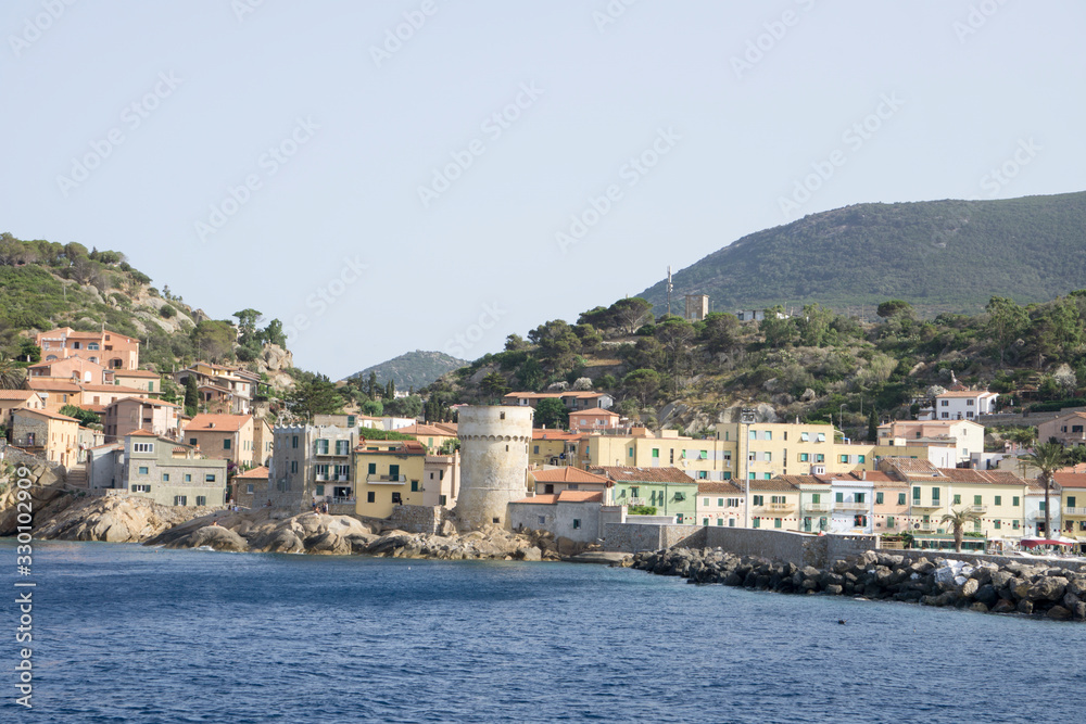 Giglio island from Porto Santo Estefano in Monte Argentario Grosseto Tuscany Italy