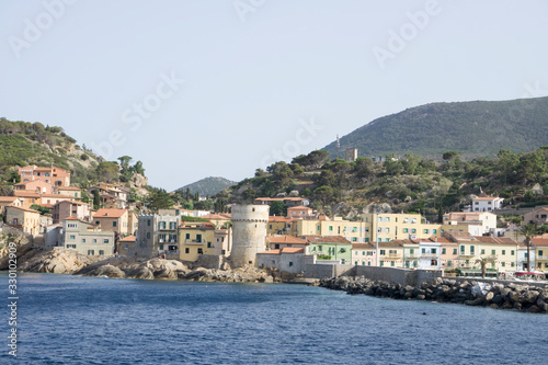 Giglio island from Porto Santo Estefano in Monte Argentario Grosseto Tuscany Italy