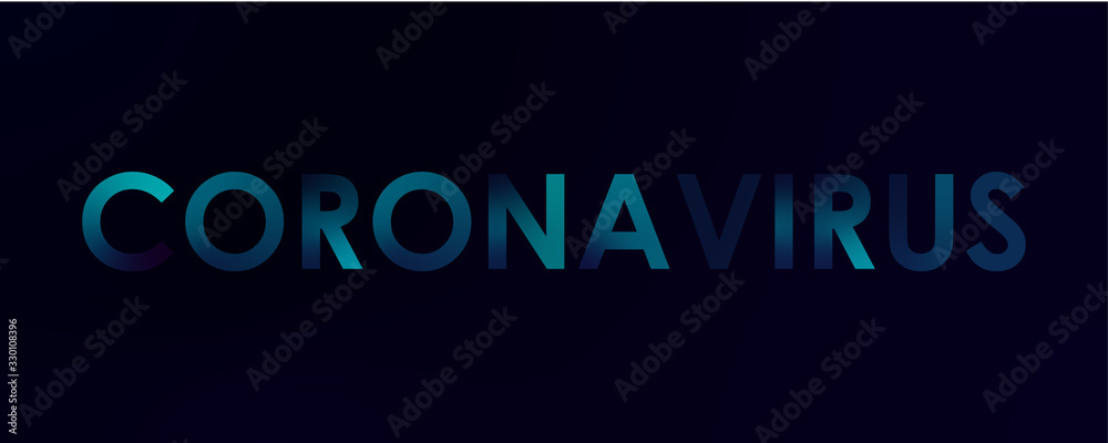 Coronavirus text effect background banner