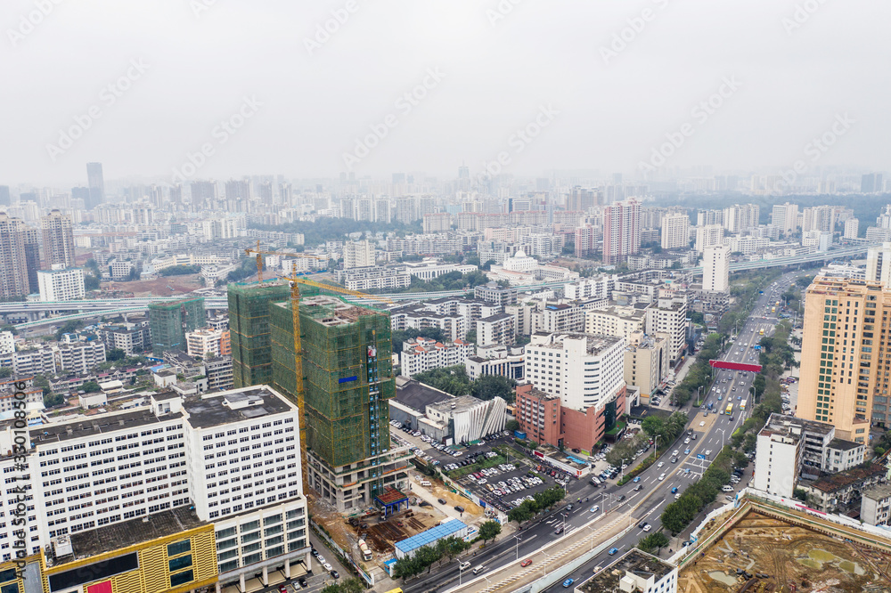 Asian city aerial