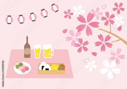 花見のイラスト