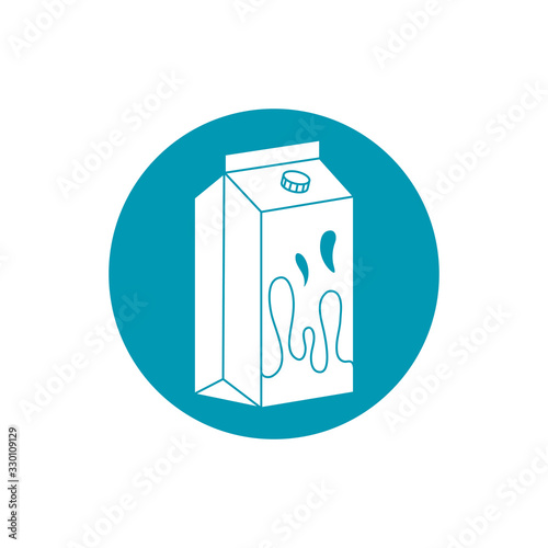 drinks beverage fresh box milk or juice blue block style icon