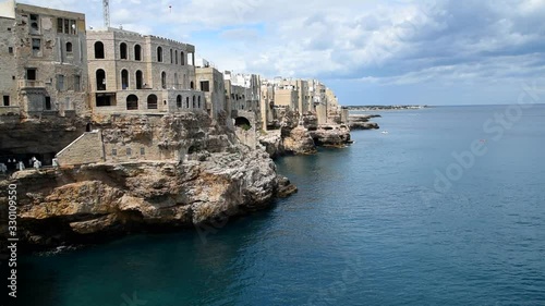 Panoramic view of Polignano. Puglia. Italy. 