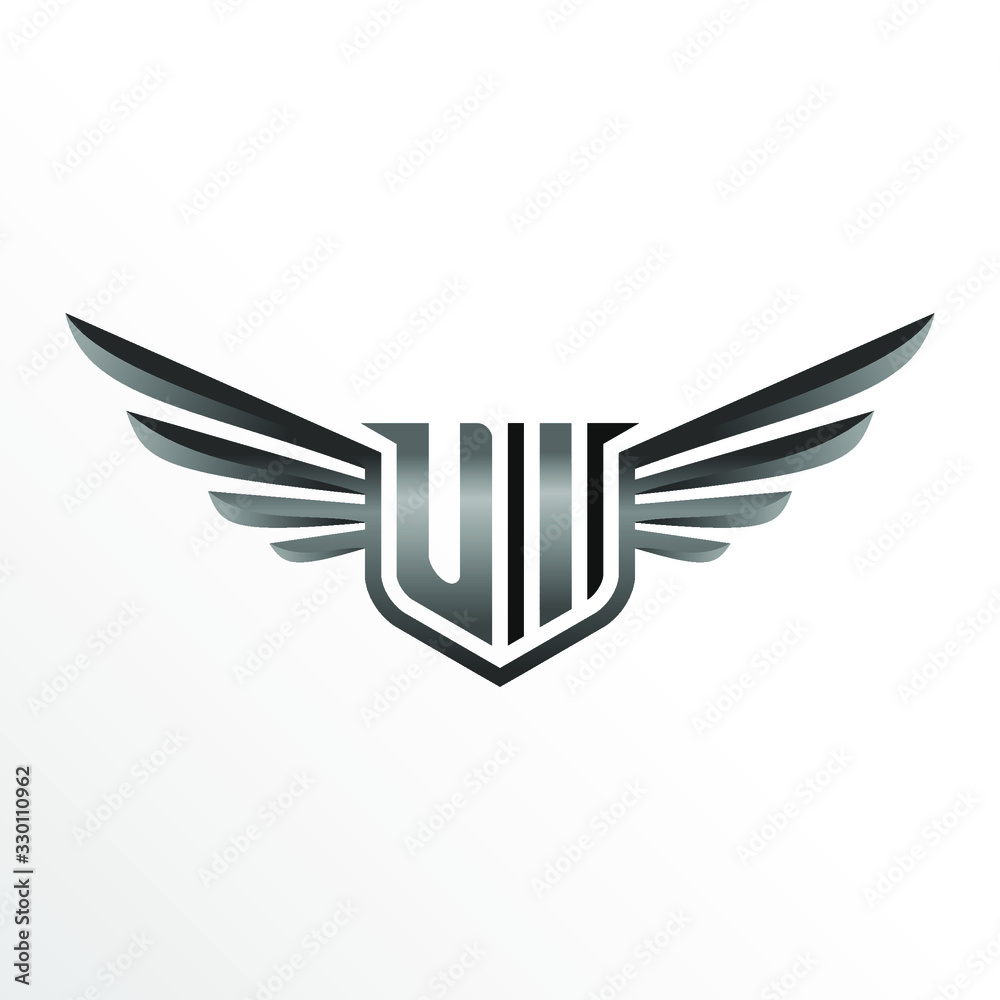Initial Letter UI with Wings Initial Letter UI with Wings