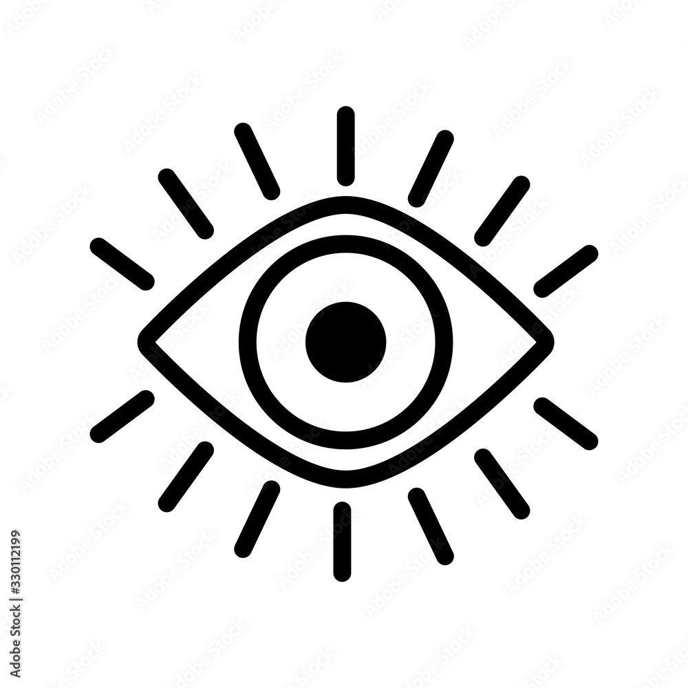 eye human organ line style icon eye human organ line style icon