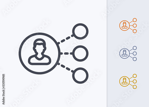 User Share Button - Pastel Stroke Icons