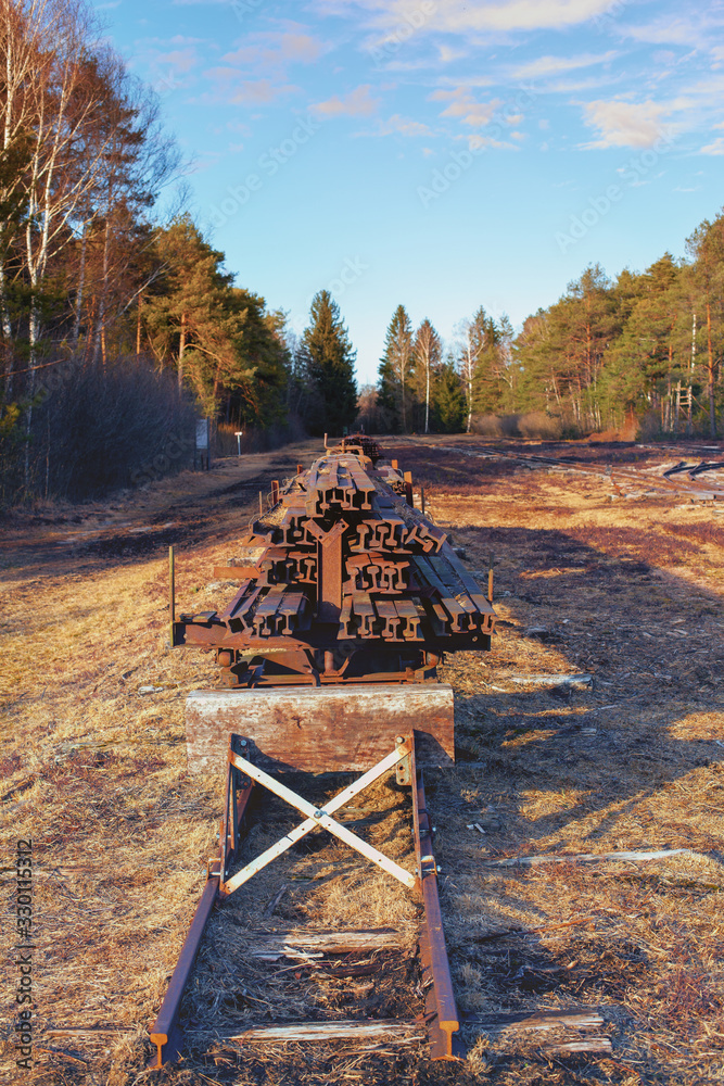 Die Gleisanlage des Ainringer Mooses zum Transportieren von Torf Die Gleisanlage des Ainringer Mooses zum Transportieren von Torf