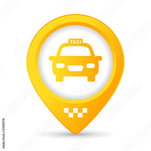 Taxi hailing service vector icon