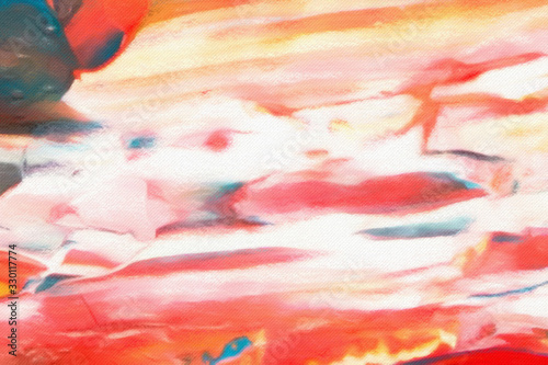 Multicolor brush strokes in oil structure. Grunge fine art mixed media texture. Artistic detailed background. Interesting designed pattern. Prints backdrop.