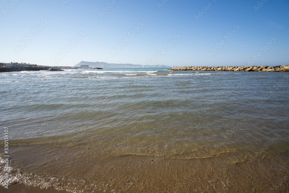 Panoramic view of Cullera beach