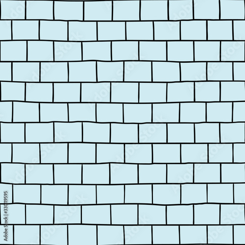 Black and blue brick wall seamless pattern