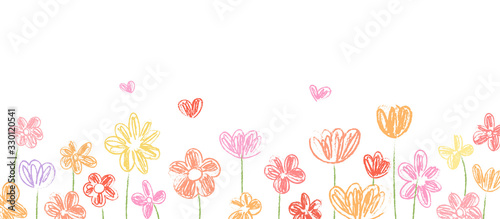 Draw vector banner beauty flower for spring season.