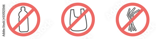 No plastic bag icon. Set Vector illustration flat design isolated on white background. Icon Free Download No plastic bag icon. Set Vector illustration flat design isolated on white background. Icon - GFXLoad