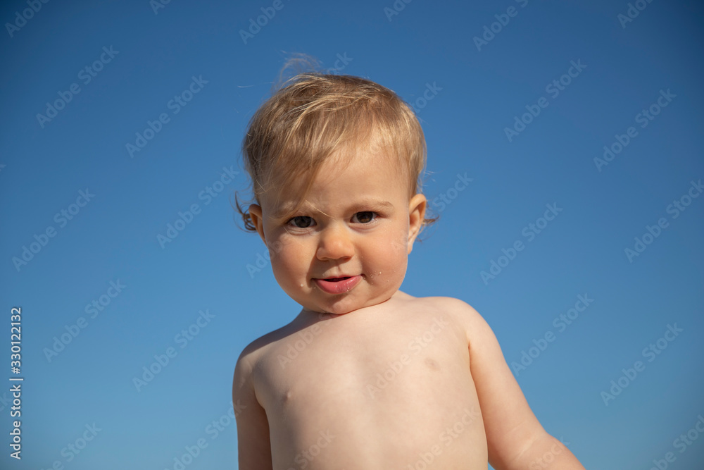 Portrait of toddler in sunlight Portrait of toddler in sunlight