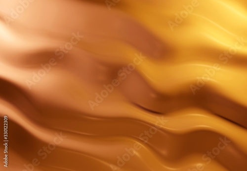 Abstract yellow wave background. 3d render