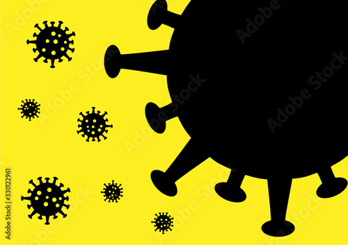 Covid-19 or Corona Virus outbreak Background with Blank Copy Space