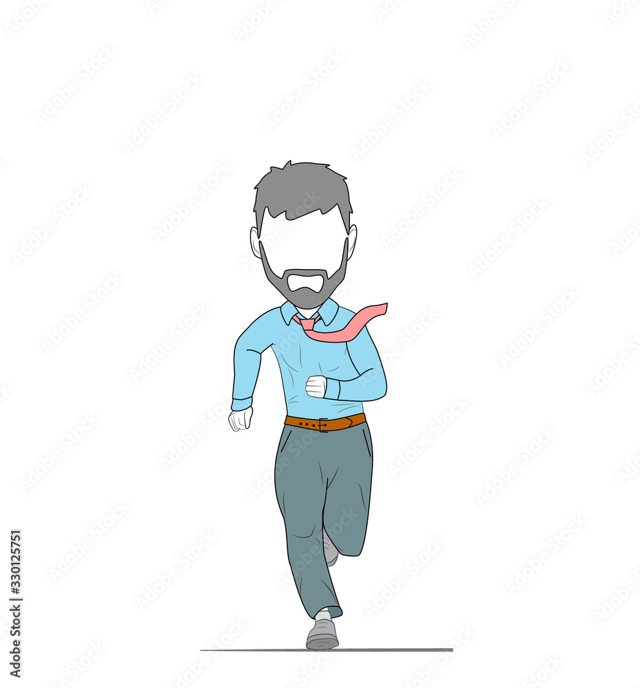 businessman runs to the goal. goal achievement concept. vector illustration. businessman runs to the goal. goal achievement concept. vector illustration.