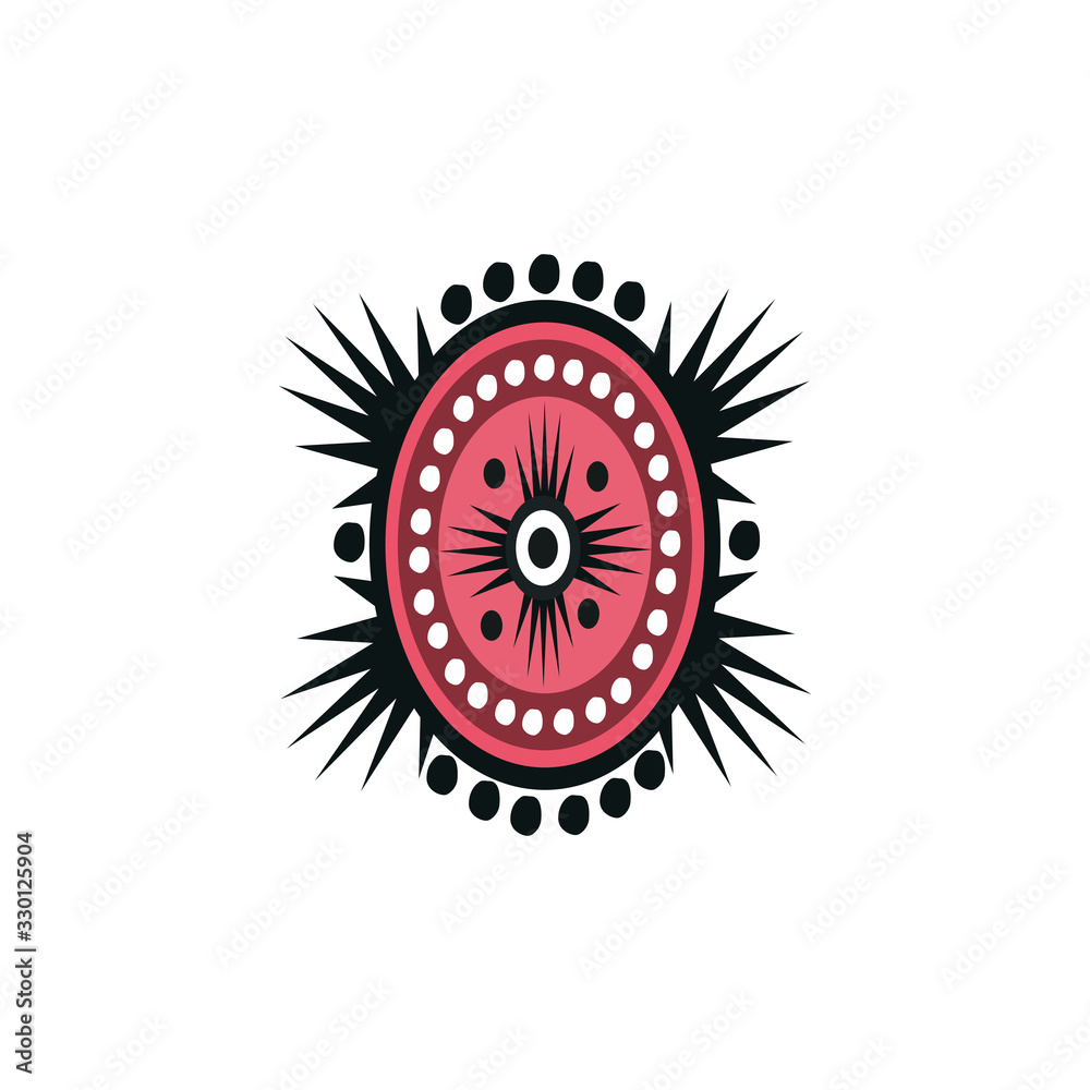 Aboriginal art dots painting icon logo design vector template Aboriginal art dots painting icon logo design vector template