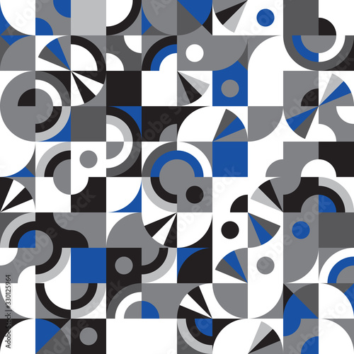 Super modern and vibrant geometric seamless pattern