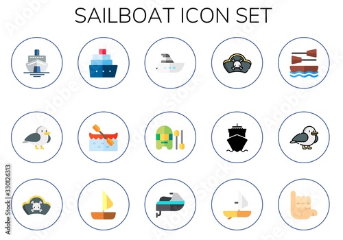 sailboat icon set © Anna