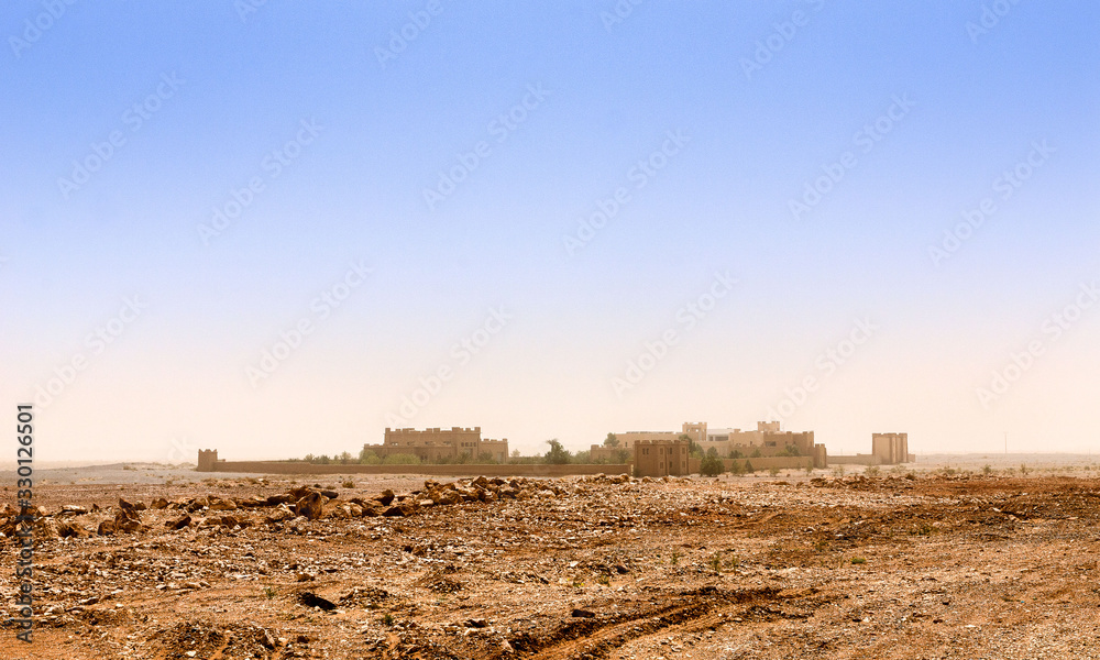 sand desert sets in, pollution, sahara, morocco