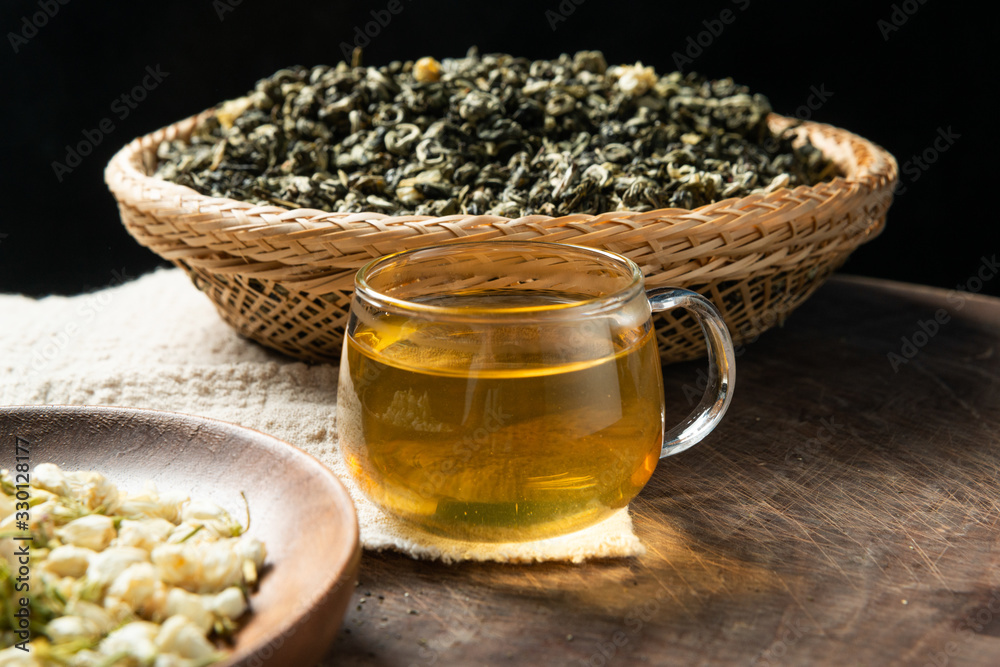 Fototapeta premium Chinese traditional jasmine tea, Chinese culture