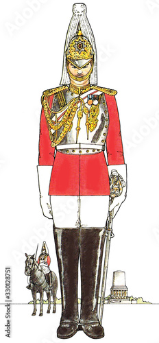 Foto Major of the Life Guards in Mounted Review Order