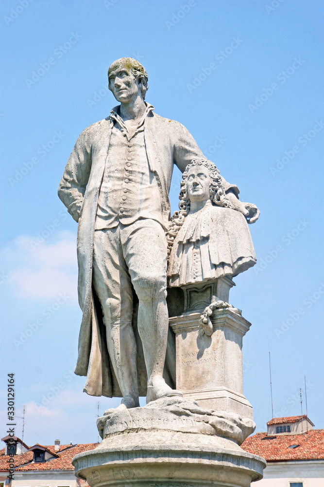 Naklejka premium Pietro Danieletti with a bust of Giovanni Battista Morgagni,