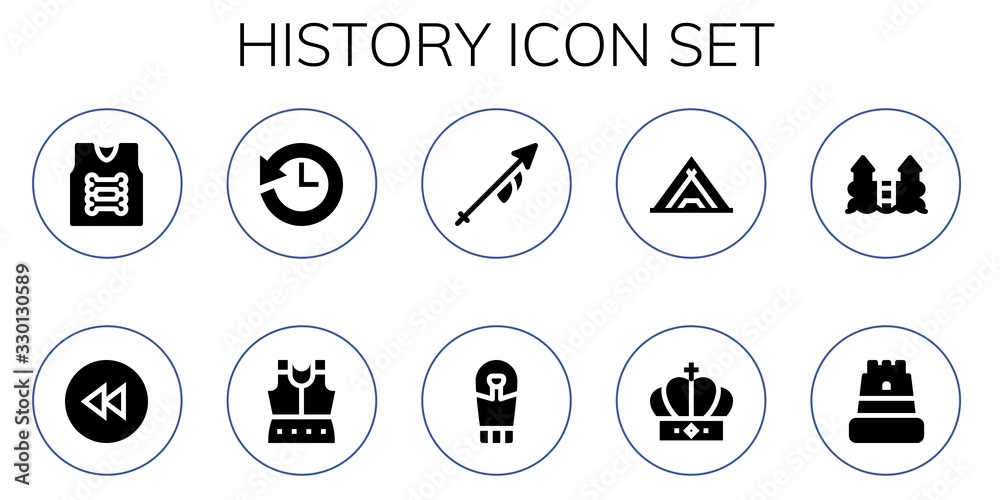 history icon set history icon set