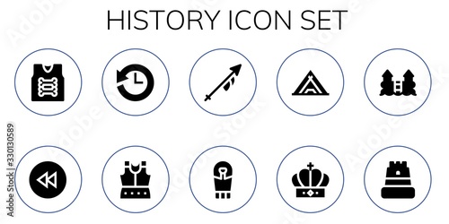 history icon set