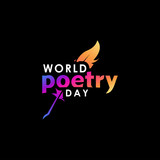 World Poetry Day Vector For Banner Print