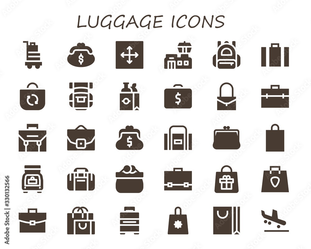luggage icon set luggage icon set
