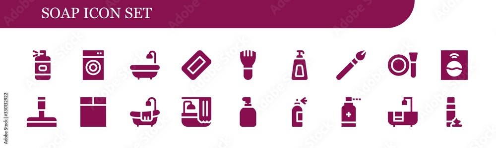 Modern Simple Set of soap Vector filled Icons Modern Simple Set of soap Vector filled Icons