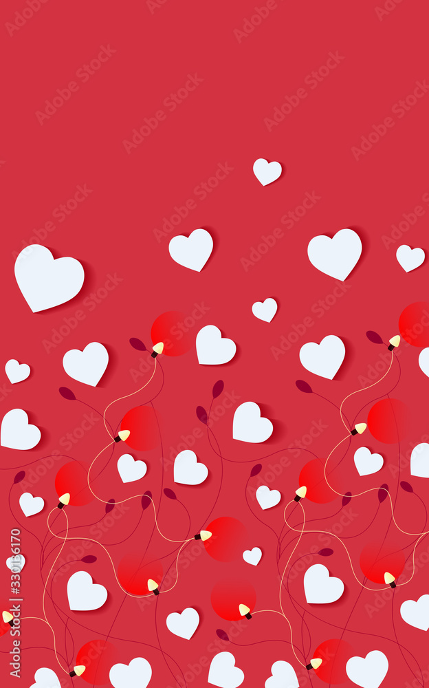 Hearts floral pattern background - Vector illustration Hearts floral pattern background - Vector illustration