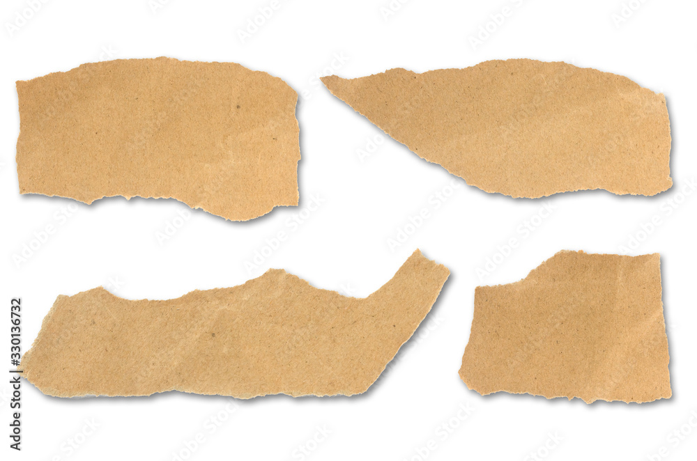 torn paper isolated on white background with clipping path.