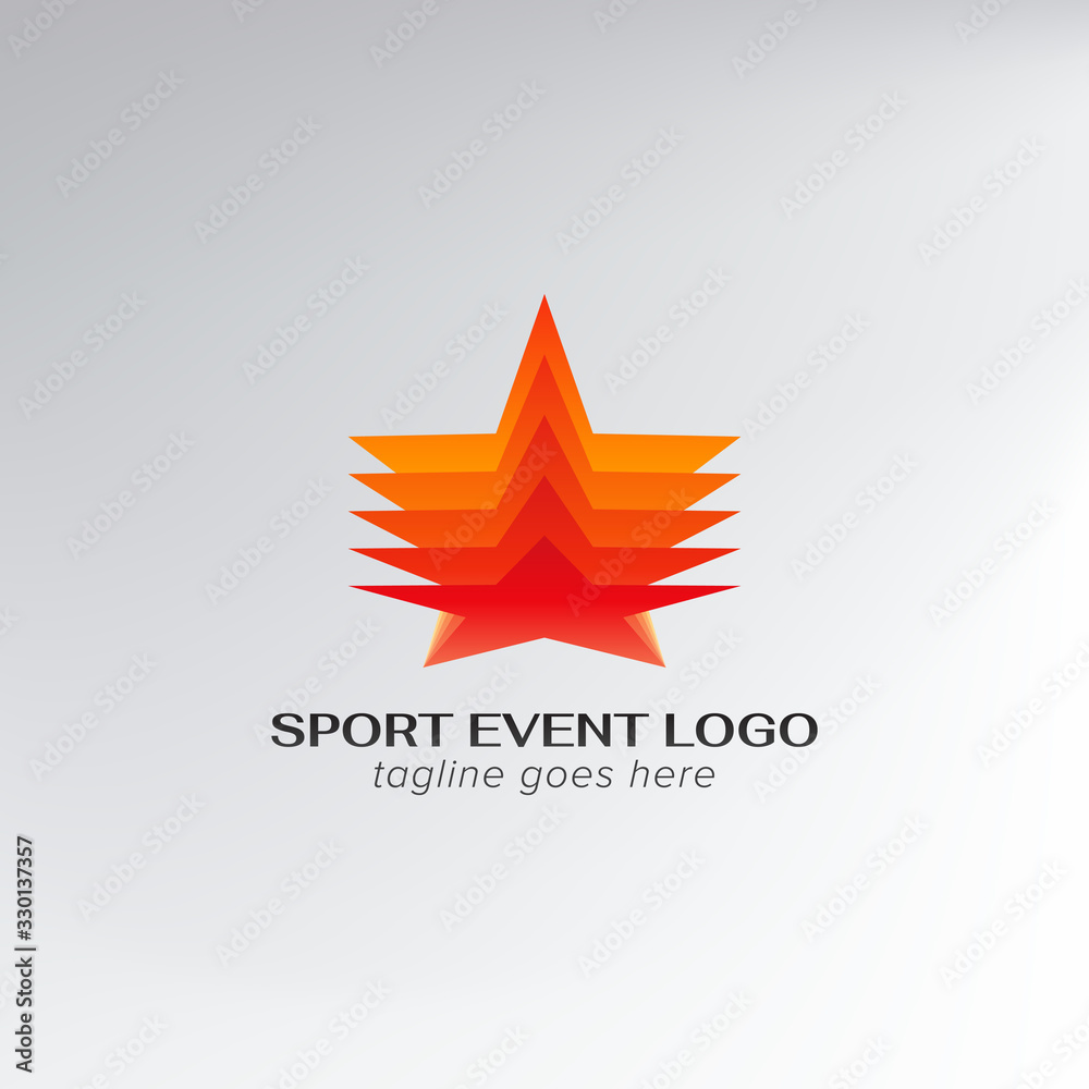 Obraz premium Five Stars Sport Logo Template