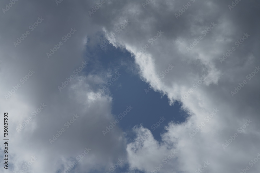 Sky with clouds and mist in high resolution