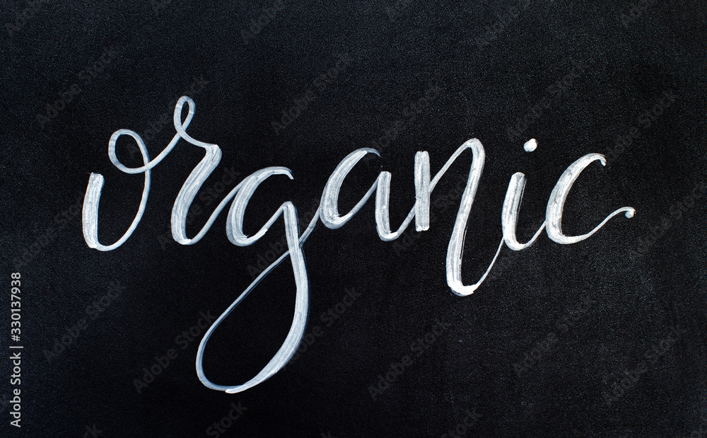Fototapeta premium Chalkboard with ORGANIC lettering