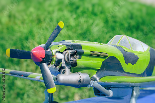 Wallpaper Mural The model airplane is handcrafted with a propeller on radio control Torontodigital.ca