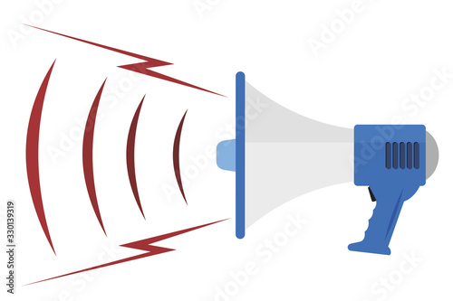 Megaphone.Vector cartoon illustration isolated on white background.