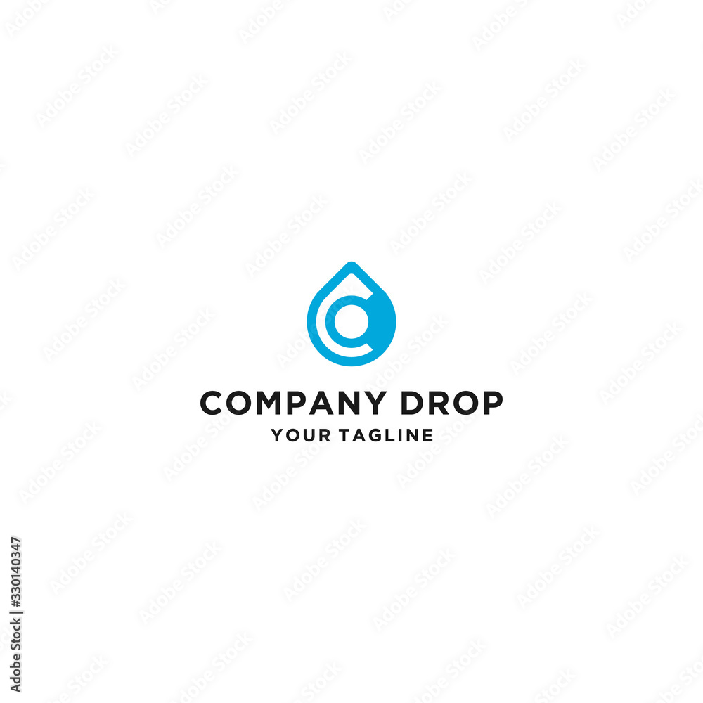 Creative Clean Water Drop Logo Vector Based Letter C Creative Clean Water Drop Logo Vector Based Letter C