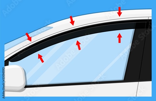 Car side window deflector accessories racing part