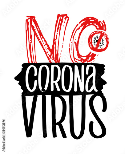 Coronavirus lettering protection banner. Pandemic stop Novel Coronavirus outbreak covid-19 2019-nCoV . Travel or vacantion warning.  Protective mouth cap mask.