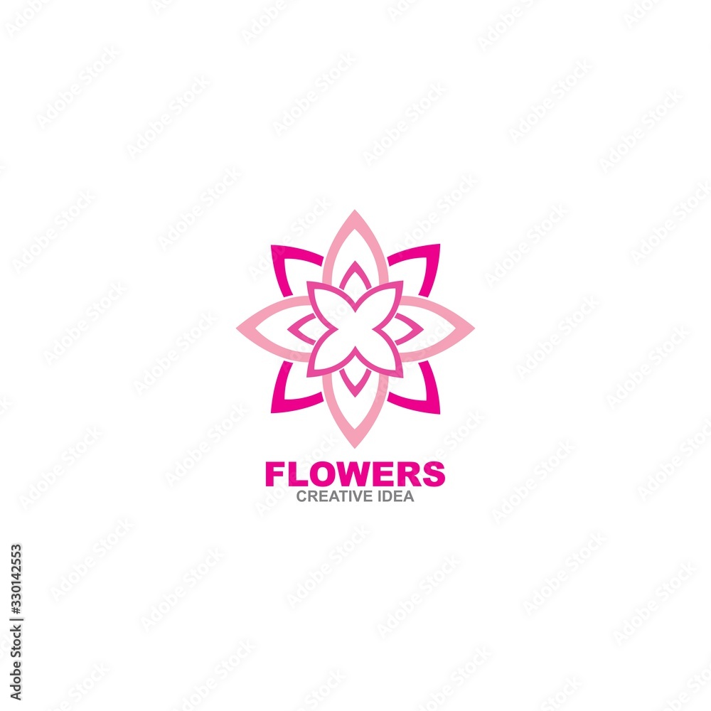 Fototapeta premium flower logo design icon template