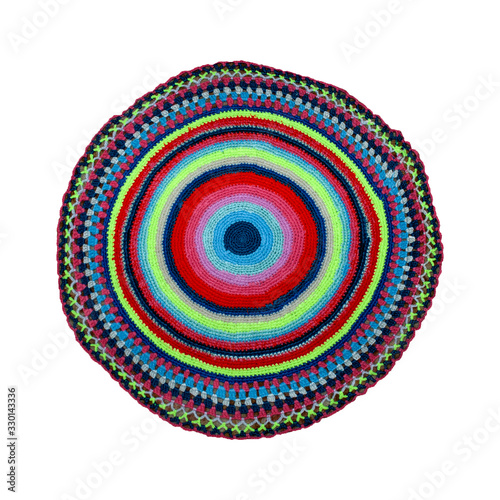 knitted round rug