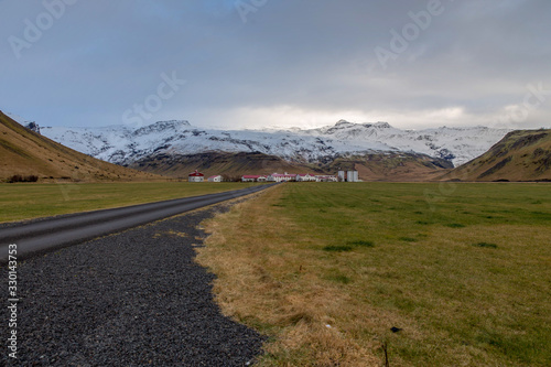 road in the mountains Icelandic landscape