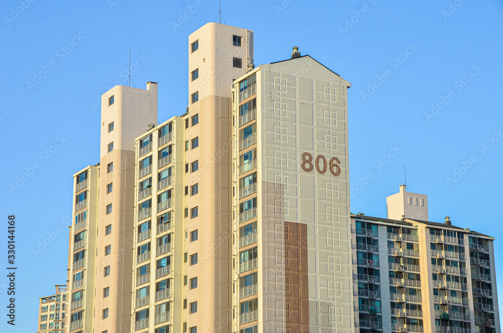 Tall residential buildings in South Korea