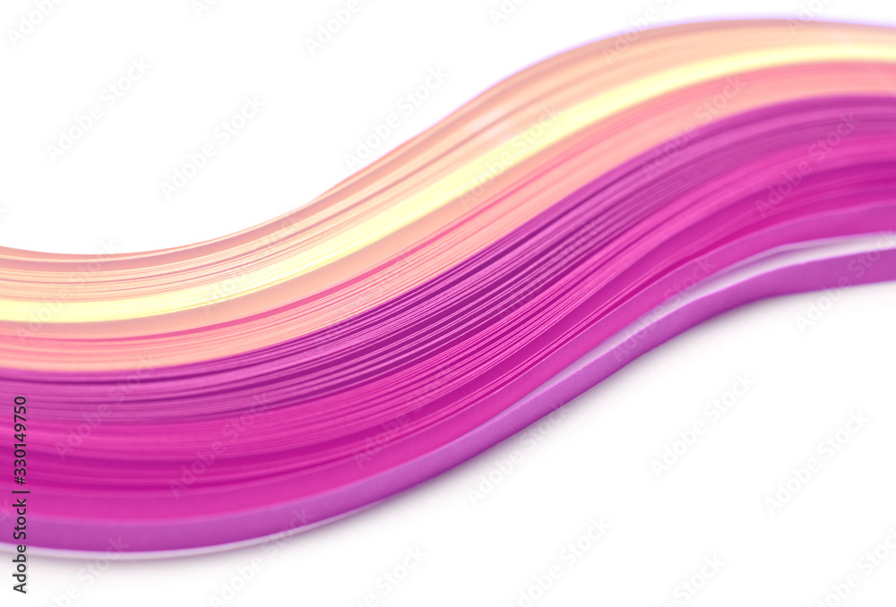Abstract gradient rainbow color wave curl strip paper background. Abstract gradient rainbow color wave curl strip paper background.